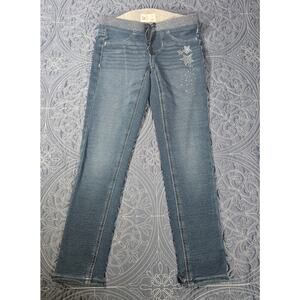 SO Star Rhinestone Jeggings Girls Size 7 - Y2K Sparkle Denim Jeans